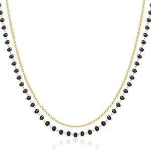 CANDYFANCY Dainty for Women 18k Gold Plated Stainless Steel Layered  Necklace